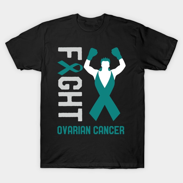 Fight Ovarian Cancer Awareness Month Ribbon Survivor Fighter T-Shirt by mrsmitful01